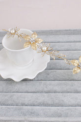 Floral Alloy &Imitation Pearls Daily Wear Hairpins Headpiece with Rhinestone